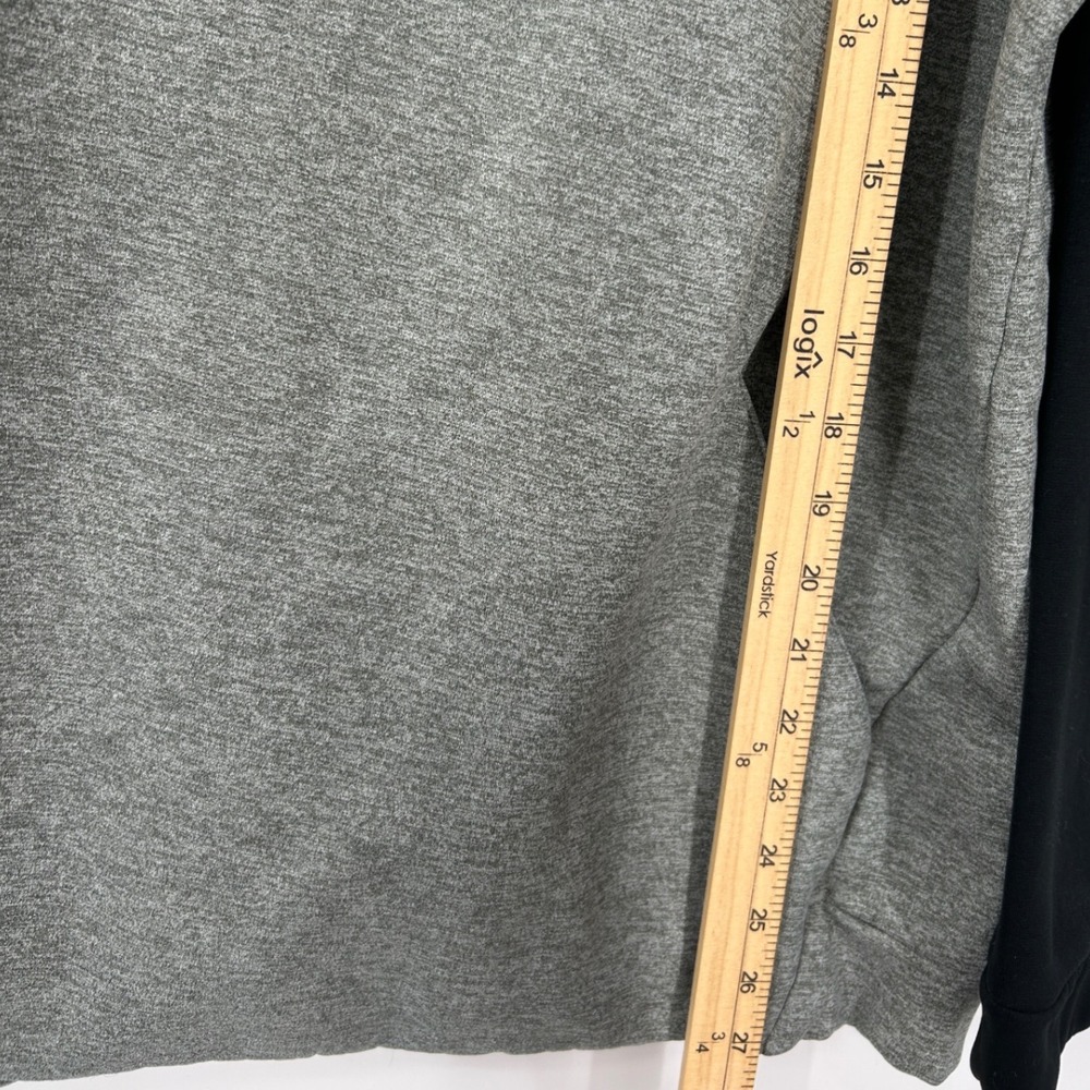 Nike Dri-FIT Hoodie Mens XL Grey Black Colorblock Swoosh Pullover Sweatshirt - Picture 6 of 6